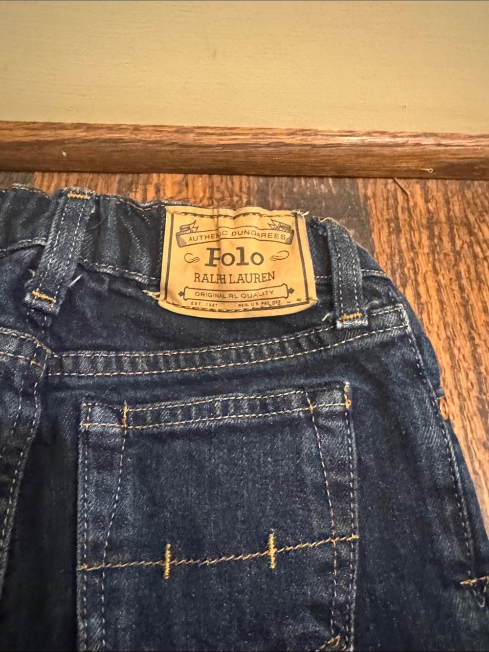 2 Pair Polo by Ralph Lauren Kids Dark Blue and Light Blue Straight Jeans- 6 - Picture 5 of 10
